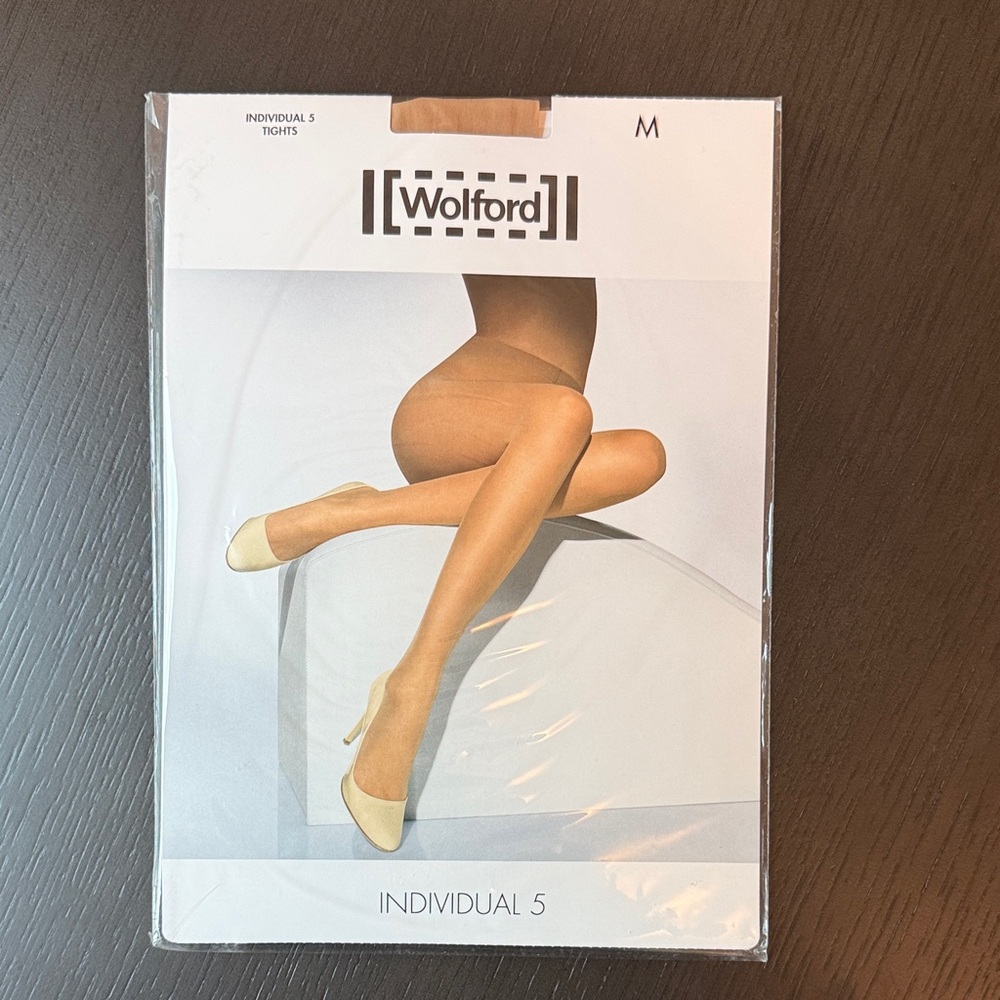 Wolford Women's individual five tights, size: medium, color: Gobi, NIP
